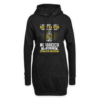 MER DU NORD TU NE PEUX PAS ACHETER LE BONHEUR MAIS APRÈS - Sweat-shirt à capuche long Femme - noir - Devant