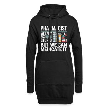 Pharma Humor Medicate It - Hoodie-Kleid - Schwarz - Vorne