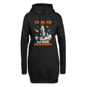 Cuxhaven DER WAHRE URLAUBSTRAUM Lustiges - Hoodie-Kleid - Schwarz - Vorne