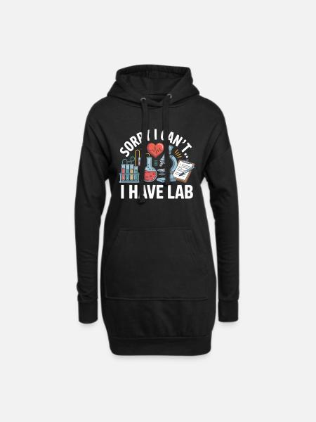 Sorry, ich hab Labor - Hoodie-Kleid - Schwarz