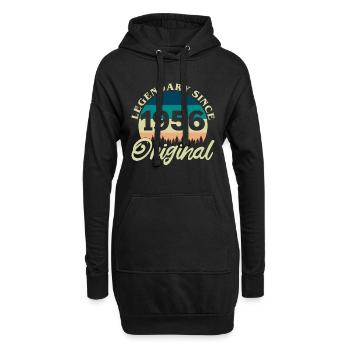 1956 Vintage Retro Original Geburtstagsgeschenk - Hoodie-Kleid - Schwarz - Vorne