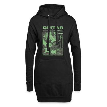 Guitariste Guitariste Rock Musicien streetwear - Sweat-shirt à capuche long Femme - noir - Devant