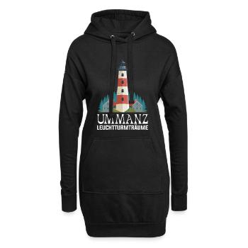 UMMANZ LEUCHTTURM TRÄUME Insel Ummanz Lustig - Hoodie-Kleid - Schwarz - Vorne