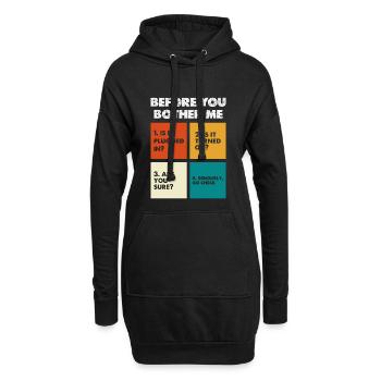 Bevor Du Mich Störst – Tech Check - Hoodie-Kleid - Schwarz - Vorne