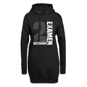 Glückwunsch 2. Examen Jura - Hoodie-Kleid - Schwarz - Vorne