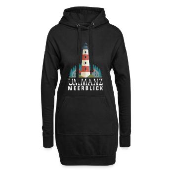Ostsee Urlaub UMMANZ MEERBLICK Lustiges - Hoodie-Kleid - Schwarz - Vorne