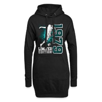 1979 Geburtsjahr Geburtstag - Hoodie-Kleid - Schwarz - Vorne