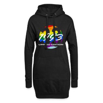 33e anniversaire 1993 cadeau pour hommes et femmes - Sweat-shirt à capuche long Femme - noir - Devant