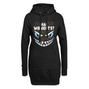 Requin, comment vas-tu ? | Costume, Carnaval, Déguisement - Sweat-shirt à capuche long Femme - noir - Devant