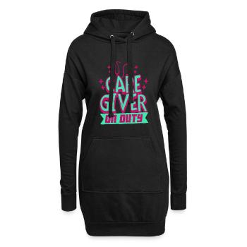 Infirmière, soins gériatriques - Sweat-shirt à capuche long Femme - noir - Devant