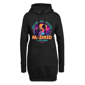 Solar Cat Madrid Eclipse 2026 - Hoodie-Kleid - Schwarz - Vorne