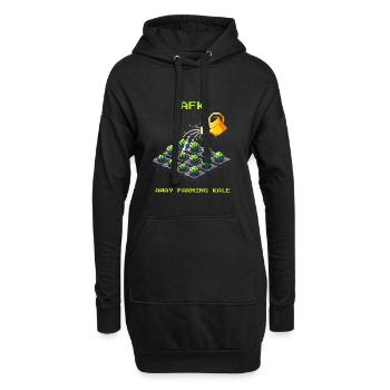 AFK avec le chou kale | Culture maraîchère et jardin - Sweat-shirt à capuche long Femme - noir - Devant