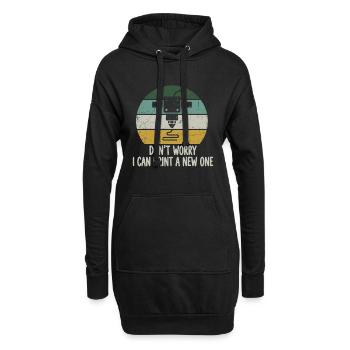 Ne vous inquiétez pas, je peux en imprimer un nouveau – Impression 3D - Sweat-shirt à capuche long Femme - noir - Devant