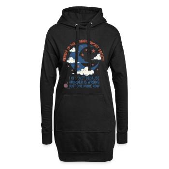 Société de crochet de minuit Je crochete parce que je meurtre - Sweat-shirt à capuche long Femme - noir - Devant