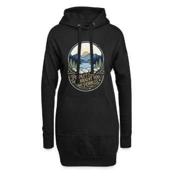 People I Thought You Said Pebbles Naturfan - Hoodie-Kleid - Schwarz - Vorne