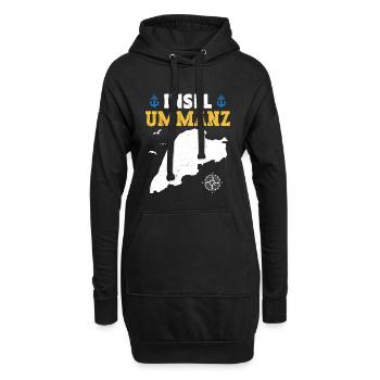 Ostsee Urlaub INSEL UMMANZ Lustiges - Hoodie-Kleid - Schwarz - Vorne