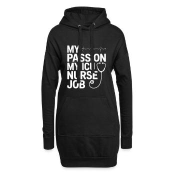 ICU Nurse My Passion My Critical Care Specialist - Hoodie-Kleid - Schwarz - Vorne