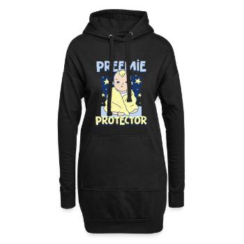 Infirmière en néonatologie - Sweat-shirt à capuche long Femme - noir - Devant