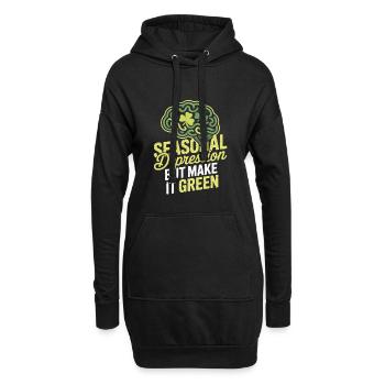 St Patricks Day - Hoodie-Kleid - Schwarz - Vorne