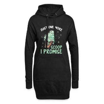 Frischer Minz-Schokoladenchip-Liebhaber Dessert-Liebhaber - Hoodie-Kleid - Schwarz - Vorne