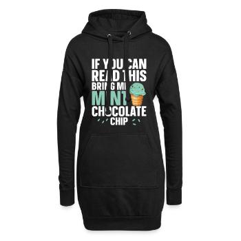 Dessert Mint Cream Lover Chocolat frais à la menthe - Sweat-shirt à capuche long Femme - noir - Devant