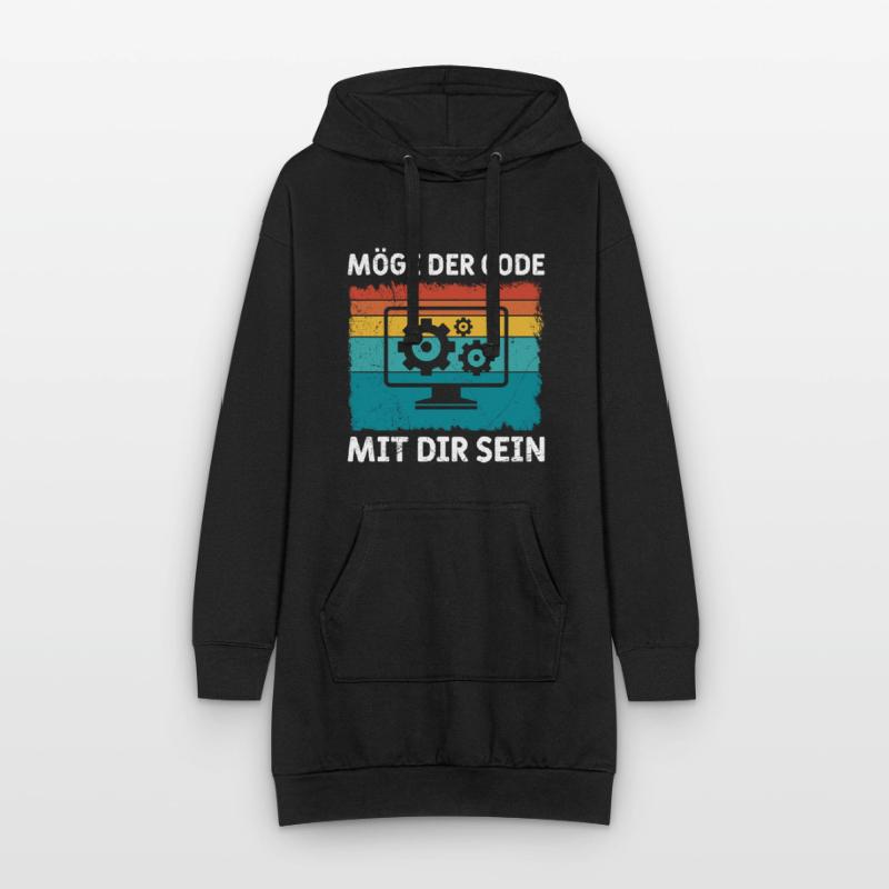 Nerd Computer MÖGE DER CODE MIT DIR SEIN LUSTIG Hoodie-Kleid
