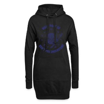 Crochet drôle, quelle partie de ne comprends-tu pas - Sweat-shirt à capuche long Femme - noir - Devant