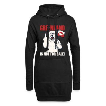 Le Groenland n’est pas à vendre - Sweat-shirt à capuche long Femme - noir - Devant