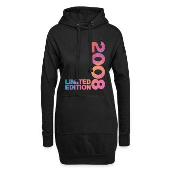 2008 18. Geburtstagsgeschenk 18. Jubiläum - Hoodie-Kleid - Schwarz - Vorne