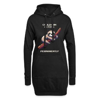 Cooldown aktiv | Faultier Gamer Humor - Hoodie-Kleid - Schwarz - Vorne