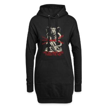 Créatures mythologiques des créatures chimères - Sweat-shirt à capuche long Femme - noir - Devant