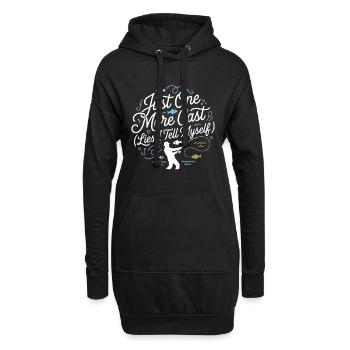 Juste un autre lancer de mensonges, je me dis pêcheur - Sweat-shirt à capuche long Femme - noir - Devant