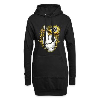 Duck You Style Comic Majeur Duck - Sweat-shirt à capuche long Femme - noir - Devant