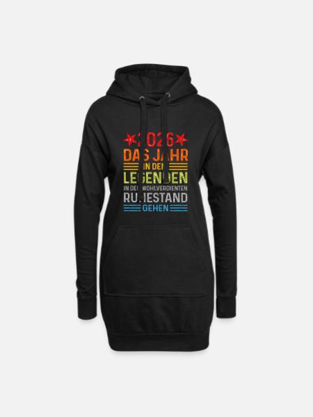 2026 Legende Ruhestand Rentner Pensionär Geschenk - Hoodie-Kleid - Schwarz