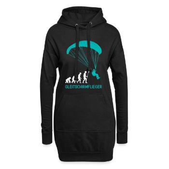 Paraglider GLEITSCHIRMFLIEGER LUSTIG - Sweat-shirt à capuche long Femme - noir - Devant
