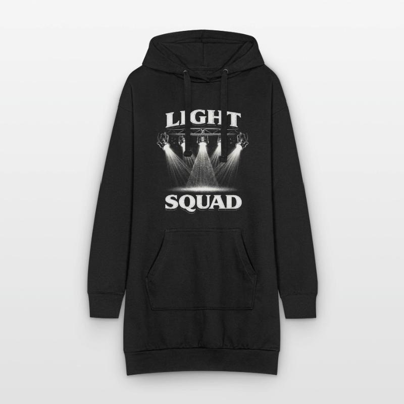 Lighting Technician Lighting Technician Light Squad Hoodie Dress