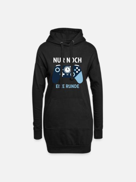 Just one more round – Gamer Humor - Hoodie Dress - black