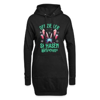 Superviseur officiel du lapin de ski - Sweat-shirt à capuche long Femme - noir - Devant