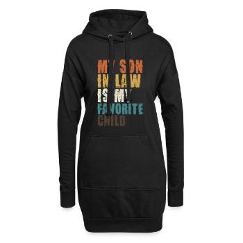Mein Schwiegersohn ist mein Lieblingskind - Hoodie-Kleid - Schwarz - Vorne