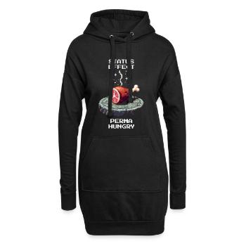 Toujours affamé | Chasseur, Collectionneur, Humour - Sweat-shirt à capuche long Femme - noir - Devant