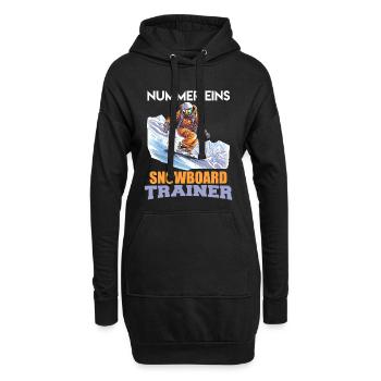 Snowboarder NUMMER EINS SNOWBOARD TRAINER Lustig - Hoodie-Kleid - Schwarz - Vorne