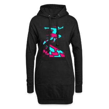 Parkour Freerunning - Hoodie-Kleid - Schwarz - Vorne