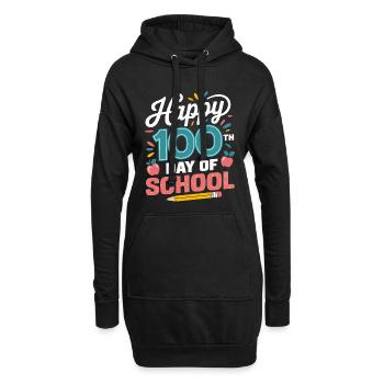 Hundert Tage Schule Jubel - Hoodie-Kleid - Schwarz - Vorne