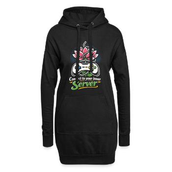 Connectez-vous à votre serveur interne - Gamer Yoga - Sweat-shirt à capuche long Femme - noir - Devant