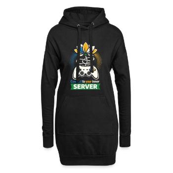 Connectez-vous à votre serveur interne - Gamer Yoga - Sweat-shirt à capuche long Femme - noir - Devant