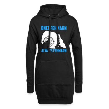 Ostsee Urlaub EINMAL FEHMARN IMMER FEHMARN Lustig - Hoodie-Kleid - Schwarz - Vorne