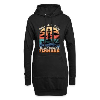 Vacances en mer Baltique ÉLOIGNEZ-VOUS DE LA VIE QUOTIDIENNE À FEHMARN - Sweat-shirt à capuche long Femme - noir - Devant