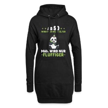 Panda du 50e anniversaire - Tu deviens plus doux - Sweat-shirt à capuche long Femme - noir - Devant