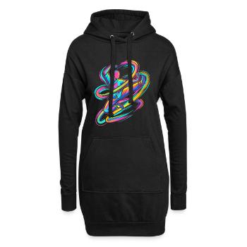 karaté - Sweat-shirt à capuche long Femme - noir - Devant