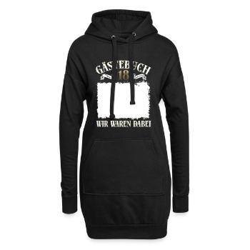 Chemise du livre d’or du 18e anniversaire Nous y étions - Sweat-shirt à capuche long Femme - noir - Devant